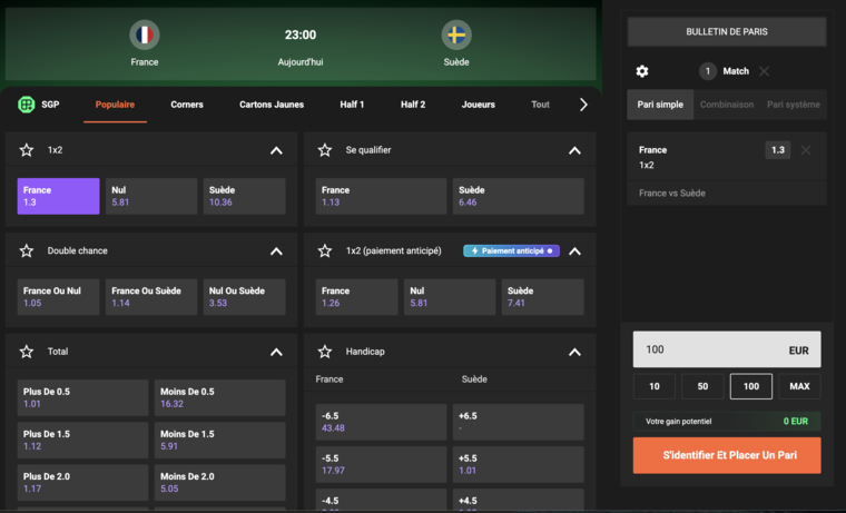 GGBET France, paris en direct (live)